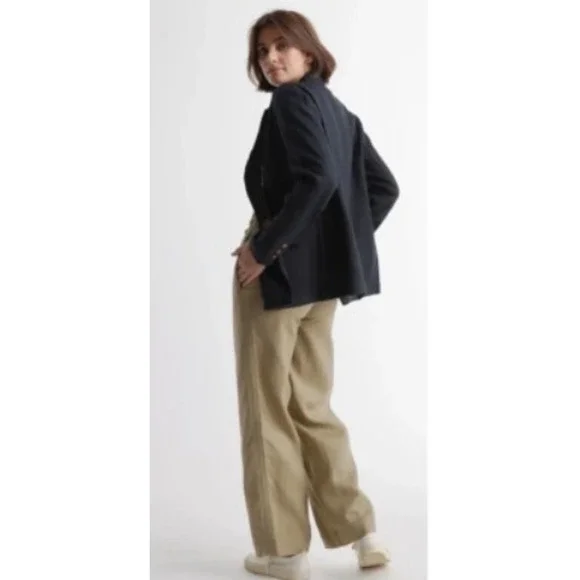 Quince 100% European Linen Blazer Black Size L NWT - Picture 4 of 7